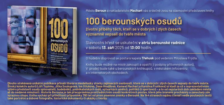 Pozvánka na představení knihy 100 berounských osudů