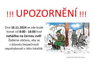 V sobotu se koná naháňka na černou zvěř 1
