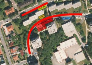 Lokalita s výrazně omezenou průjezdností během cvičení IZS